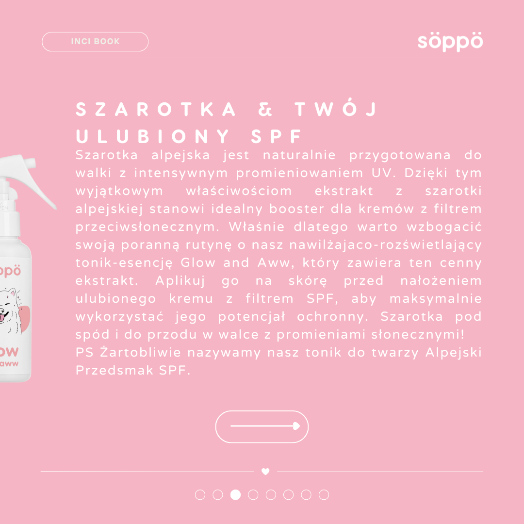 ekstrakt z szarotki alpejskiej jako booster spf