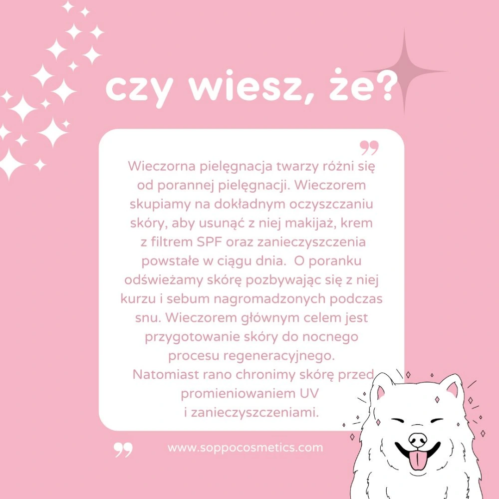 poranna pielęgnacja twarzy kontra wieczorna pielęgnacja twarzy