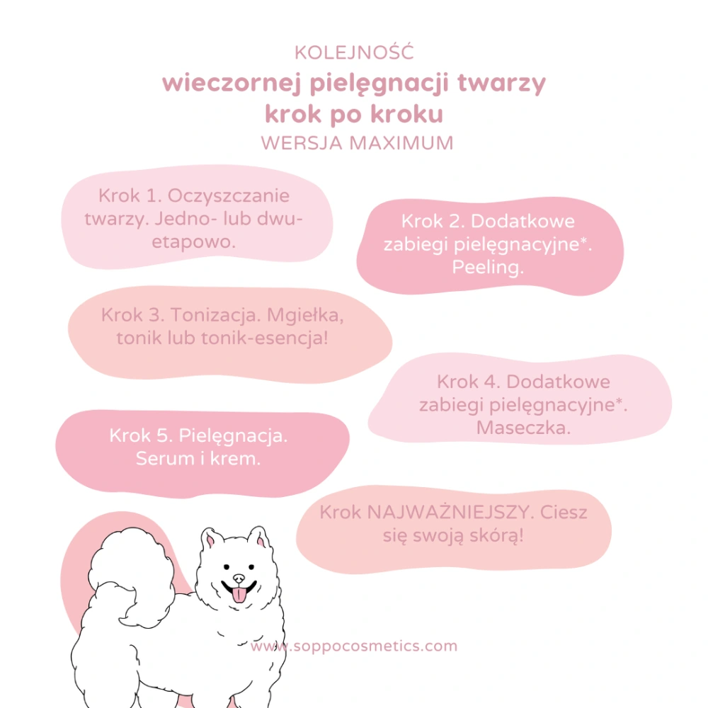 wieczorna pielęgnacja twarzy kolejność - wersja maximum