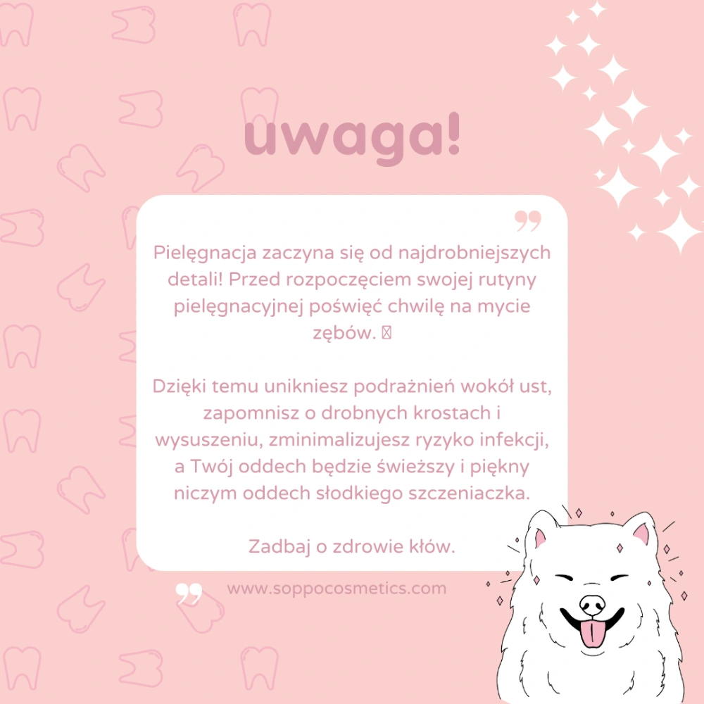 mycie zębów przed oczyszczaniem twarzy